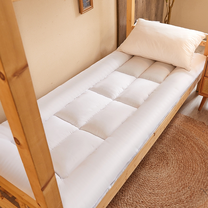 91家纺网 家纺一手货源 找家纺 招财狼床垫 2024新款单边大豆纤维学生款成人款学生床垫 单边-白色