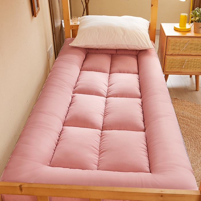 91家纺网 家纺一手货源 找家纺 招财狼床垫 2024新款单边大豆纤维学生款成人款学生床垫 单边-粉色