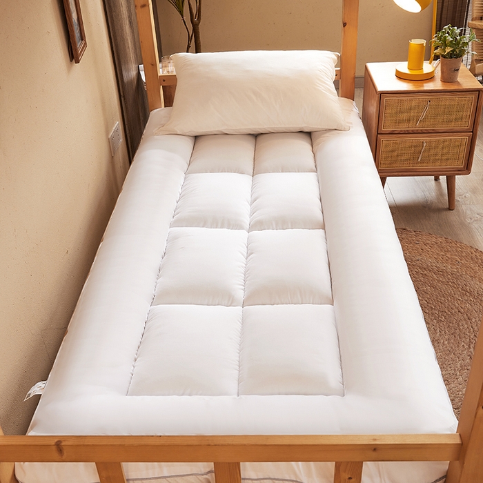 91家纺网 家纺一手货源 找家纺 招财狼床垫 2024新款单边大豆纤维学生款成人款学生床垫 单边-白色