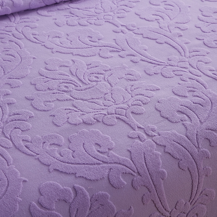 91家纺网 家纺一手货源 找家纺 雯雨家纺 2024老式怀旧A类纯棉毛巾被 欧典风尚-紫色