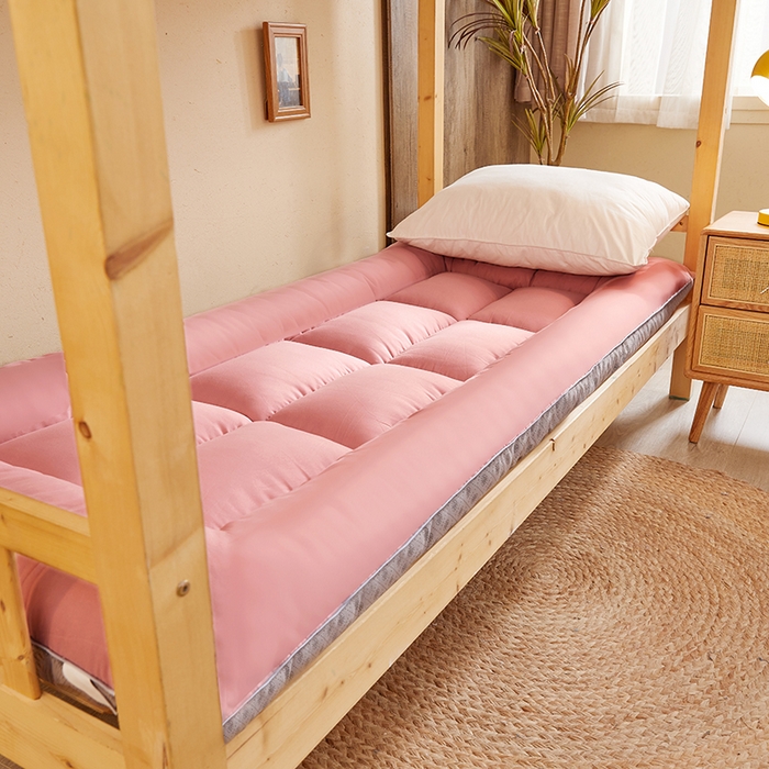 91家纺网 家纺一手货源 找家纺 招财狼床垫 2024新款单边大豆纤维学生款成人款学生床垫 单边-粉色