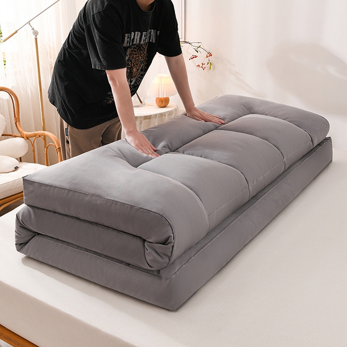 91家纺网 家纺一手货源 找家纺 招财狼床垫 2024新款加厚大豆纤维立体学生学生床垫提供买家秀 立体-灰