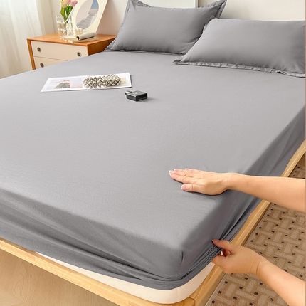 91家纺网 家纺一手货源 找家纺 曼陀罗 2025新款A类原棉防水床笠 绅士灰