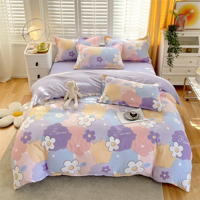 91家纺网 家纺一手货源 找家纺 2024新款直播爆款植物羊绒四件套 AB渲染