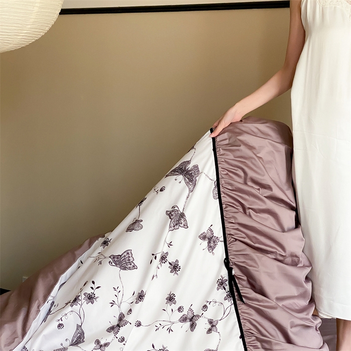 91家纺网 家纺一手货源 找家纺 （总）优然居 2024新款XH法式复古蝴蝶结四件套