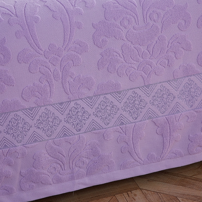 91家纺网 家纺一手货源 找家纺 雯雨家纺 2024老式怀旧A类纯棉毛巾被 欧典风尚-紫色