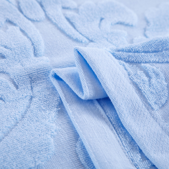 91家纺网 家纺一手货源 找家纺 雯雨家纺 2024老式怀旧A类纯棉毛巾被 欧典风尚-浅蓝