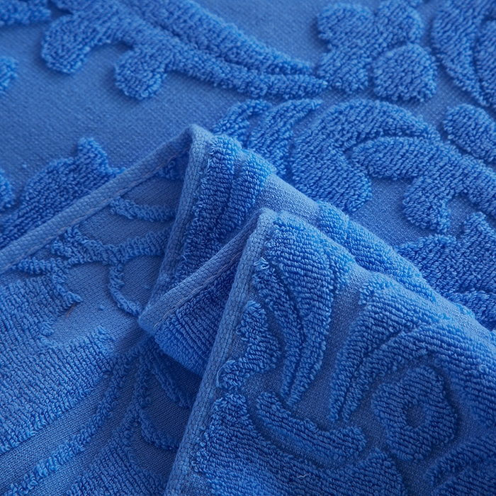 91家纺网 家纺一手货源 找家纺 雯雨家纺 2024老式怀旧A类纯棉毛巾被 欧典风尚-深蓝