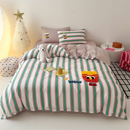 91家纺网 家纺一手货源 找家纺 （总）美乐迪家纺 2024新款全棉毛巾绣四件套