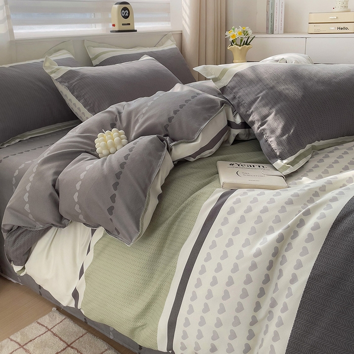 91家纺网 家纺一手货源 找家纺 2024新款直播爆款植物羊绒四件套 米格利