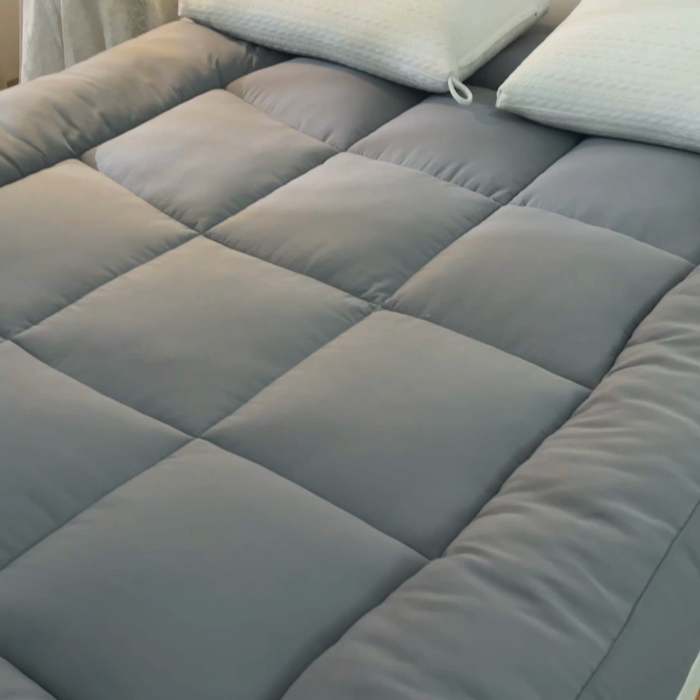 91家纺网 家纺一手货源 找家纺 招财狼床垫 2024新款加厚大豆纤维立体学生学生床垫提供买家秀 立体-灰