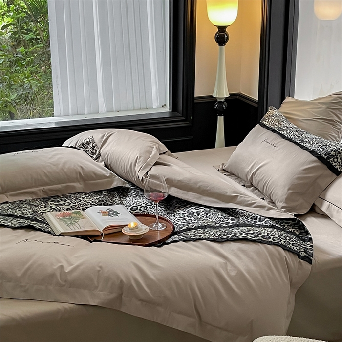 91家纺网 家纺一手货源 找家纺 （总）优然居 2024新款全棉拼接加刺绣四件套莱丝丽