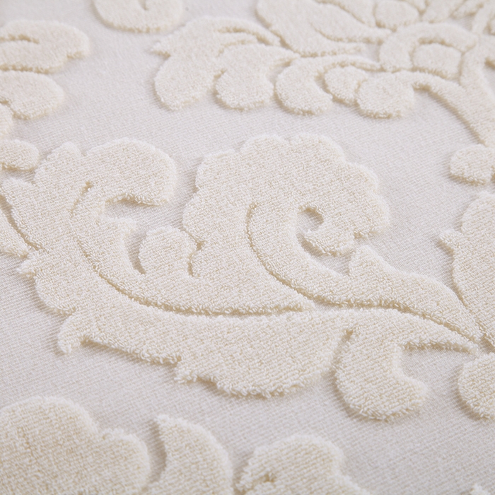 91家纺网 家纺一手货源 找家纺 雯雨家纺 2024老式怀旧A类纯棉毛巾被 欧典风尚-米白