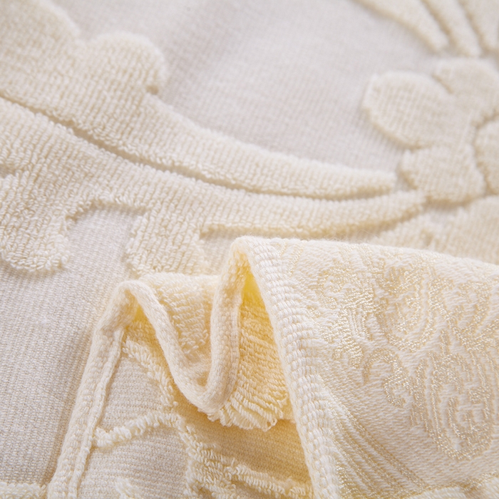 91家纺网 家纺一手货源 找家纺 雯雨家纺 2024老式怀旧A类纯棉毛巾被 欧典风尚-米白