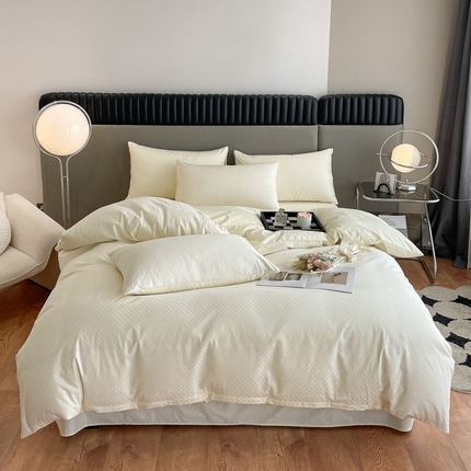 91家纺网 家纺一手货源 找家纺 （总）琪格格2023新款60支长绒棉纯棉小方格单被套枕套四件套