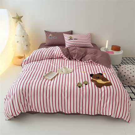 91家纺网 家纺一手货源 找家纺 （总）美乐迪家纺 2024新款全棉毛巾绣四件套