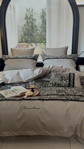 91家纺网 家纺一手货源 找家纺 （总）优然居 2024新款全棉拼接加刺绣四件套莱丝丽