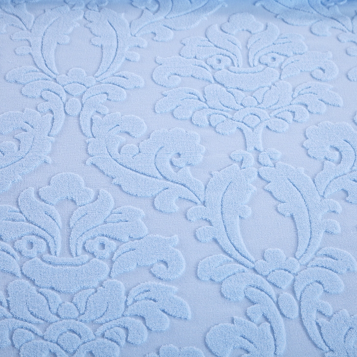 91家纺网 家纺一手货源 找家纺 雯雨家纺 2024老式怀旧A类纯棉毛巾被 欧典风尚-浅蓝