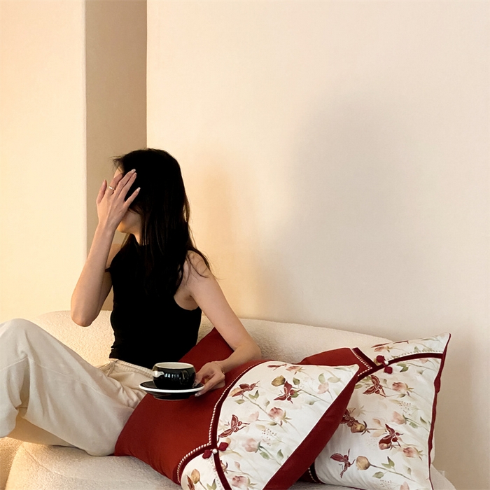 91家纺网 家纺一手货源 找家纺 （总）优然居 2024新款数码印花贴布绣四件套醉嫣然