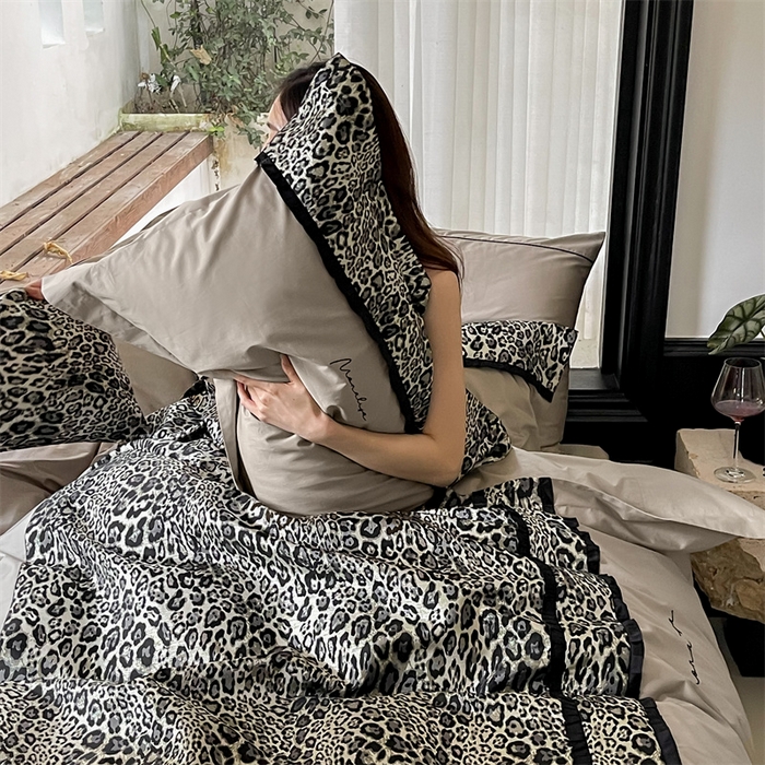 91家纺网 家纺一手货源 找家纺 （总）优然居 2024新款全棉拼接加刺绣四件套莱丝丽