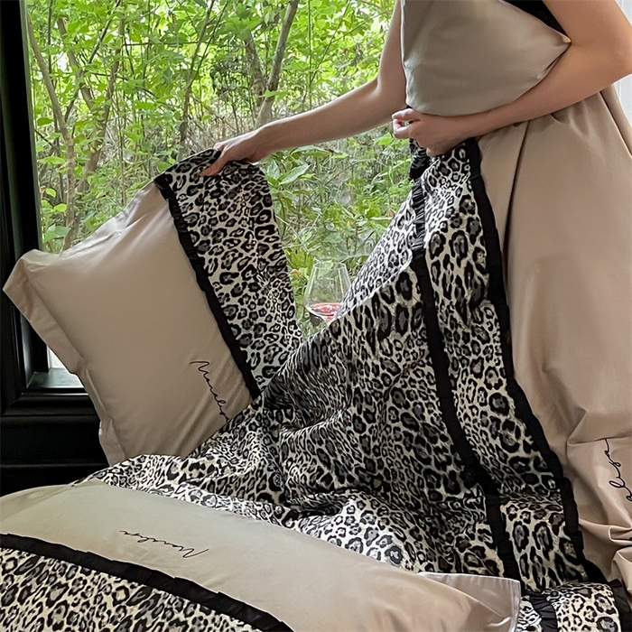 91家纺网 家纺一手货源 找家纺 （总）优然居 2024新款全棉拼接加刺绣四件套莱丝丽