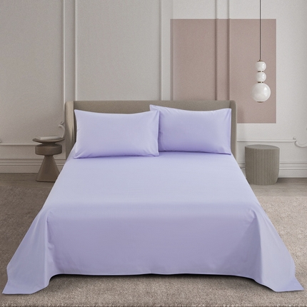 欣蕾家纺 2024新款全棉单品系列-纯色床单 水晶紫