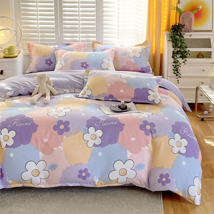 91家纺网 家纺一手货源 找家纺 2024新款直播爆款植物羊绒四件套 AB渲染