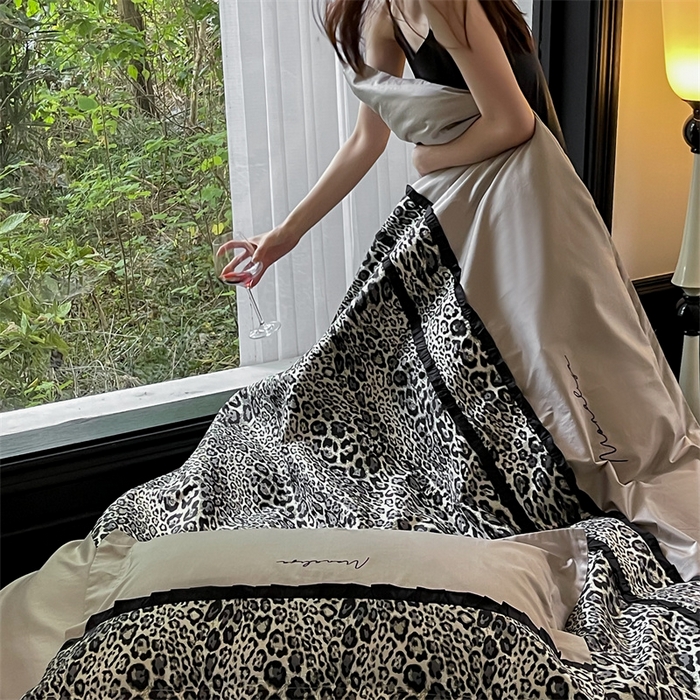 91家纺网 家纺一手货源 找家纺 （总）优然居 2024新款全棉拼接加刺绣四件套莱丝丽