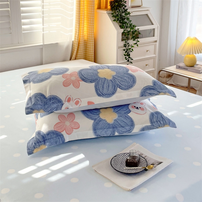 91家纺网 家纺一手货源 找家纺 2024新款直播爆款植物羊绒四件套 AB梦幻小时光