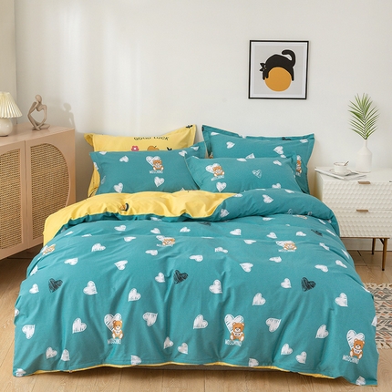 91家纺网 家纺一手货源 找家纺 （总）时尚小动物系列全棉13372四件套（加老板微信有会员价）