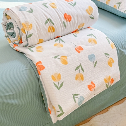 91家纺网 家纺一手货源 找家纺  (总)仟网汇 2024新款直播爆款泡泡棉夏被四件套