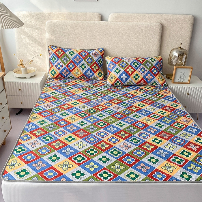 91家纺网 家纺一手货源 找家纺 恋绒家纺 2025新款一面棉一面绒全棉护理垫防水隔尿垫 克里特