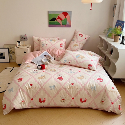 桃喜 2024新款40支13372全棉卡通系列四件套 洛贝莎