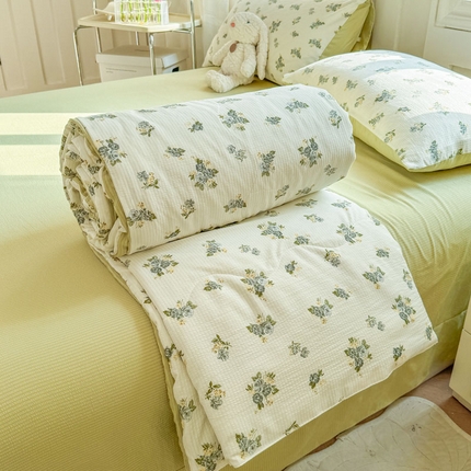 91家纺网 家纺一手货源 找家纺  (总)仟网汇 2024新款直播爆款泡泡棉夏被四件套