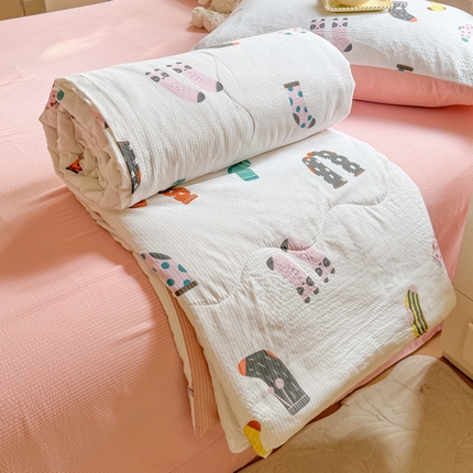 91家纺网 家纺一手货源 找家纺  (总)仟网汇 2024新款直播爆款泡泡棉夏被四件套