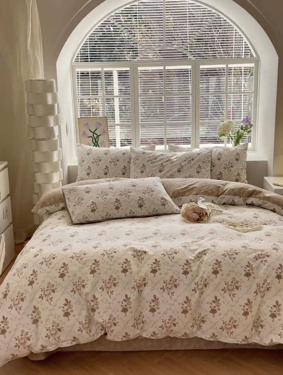 91家纺网 家纺一手货源 找家纺 沐棉家居 2024新款小清新全棉13372印花四件套 加州风情