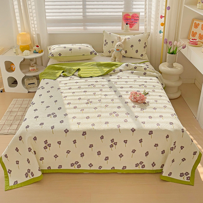 91家纺网 家纺一手货源 找家纺 （总）羽爱家纺 2024新款全棉水洗棉花芯床盖套件