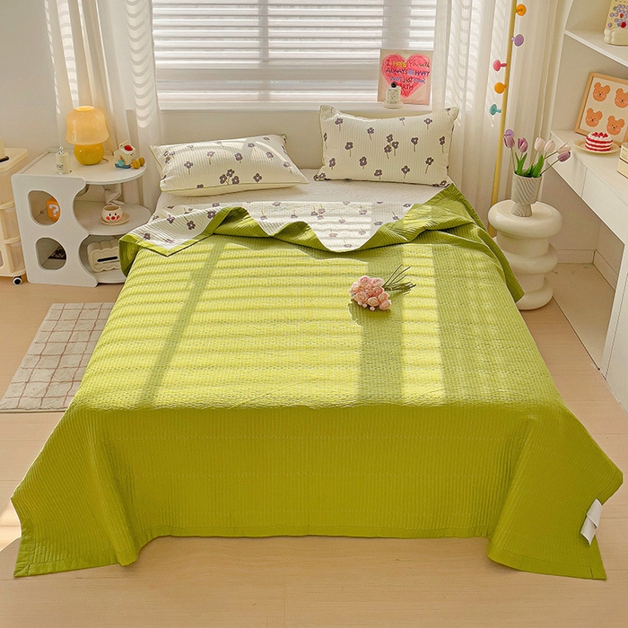 91家纺网 家纺一手货源 找家纺 羽爱家纺 2024新款全棉水洗棉花芯床盖套件 梦想