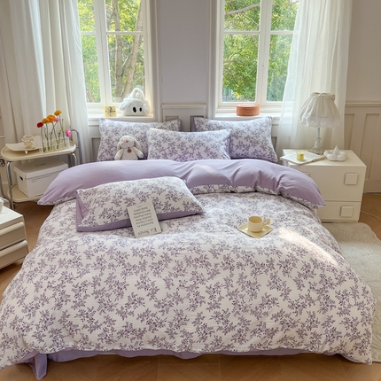 91家纺网 家纺一手货源 找家纺 （总）一比一 2024新款直播爆款泡泡棉四件套现货供应