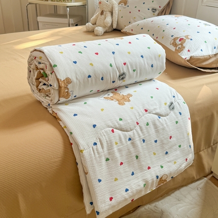 91家纺网 家纺一手货源 找家纺  (总)仟网汇 2024新款直播爆款泡泡棉夏被四件套