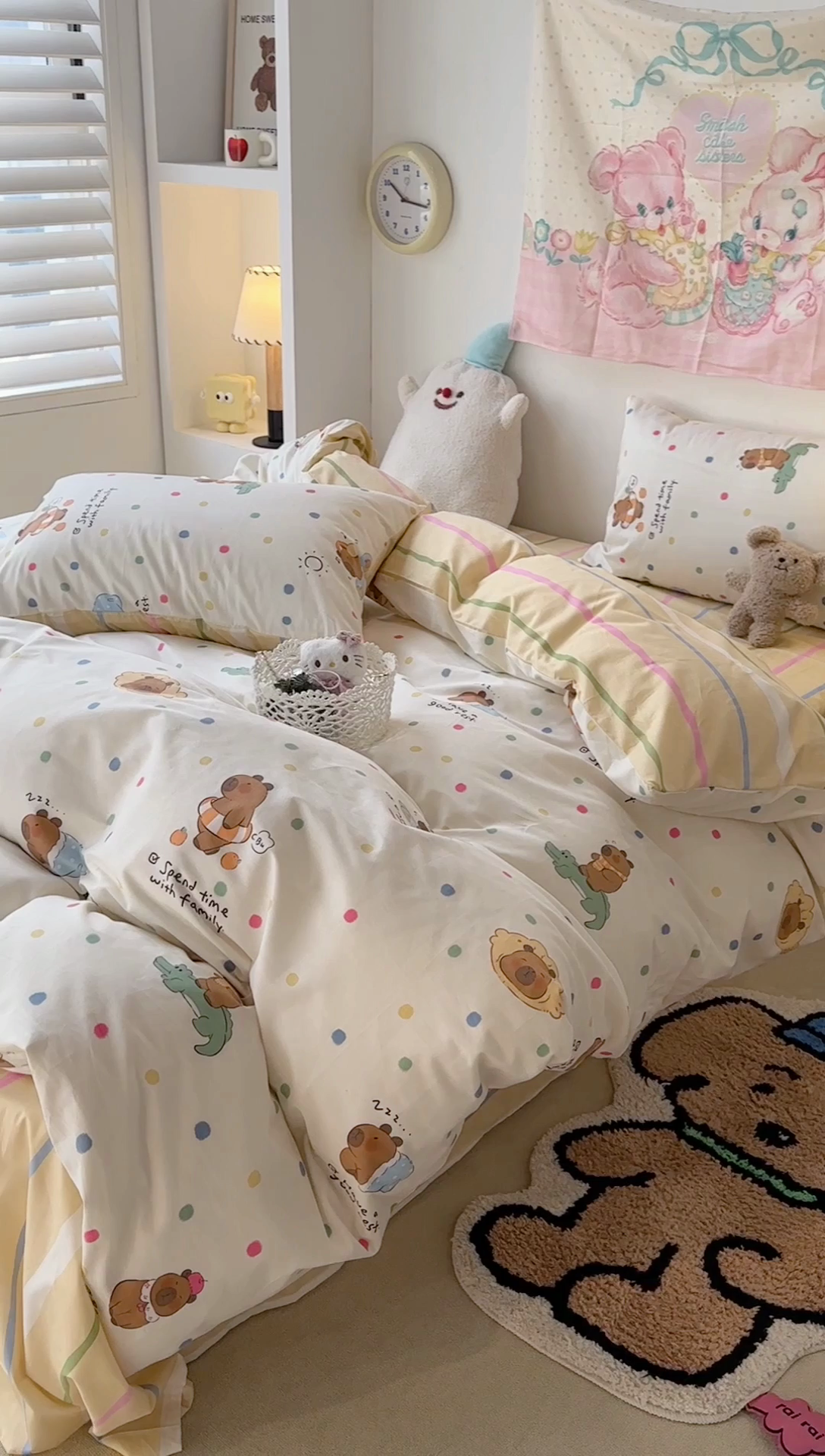 91家纺网 家纺一手货源 找家纺 昔可家纺 2024开春新款全棉印花四件套 夏日小胖墩