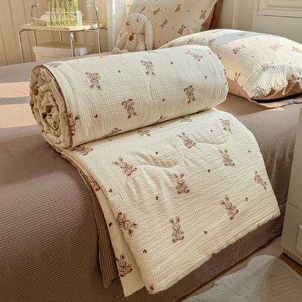 91家纺网 家纺一手货源 找家纺  (总)仟网汇 2024新款直播爆款泡泡棉夏被四件套