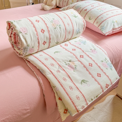 91家纺网 家纺一手货源 找家纺  (总)仟网汇 2024新款直播爆款泡泡棉夏被四件套