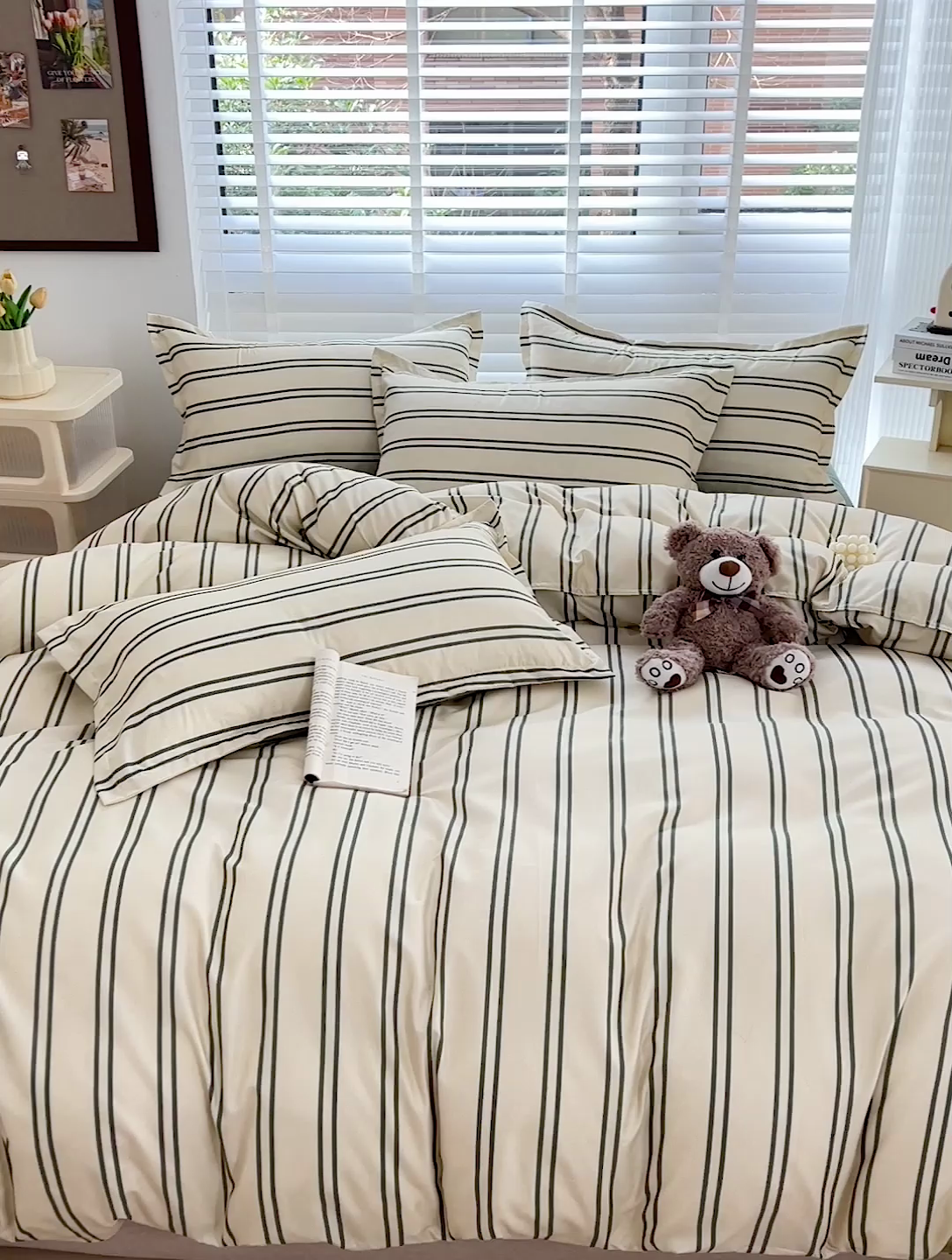 91家纺网 家纺一手货源 找家纺 楠沐家纺 2025新款亲肤柔软水洗棉磨毛印花四件套 橄榄绿