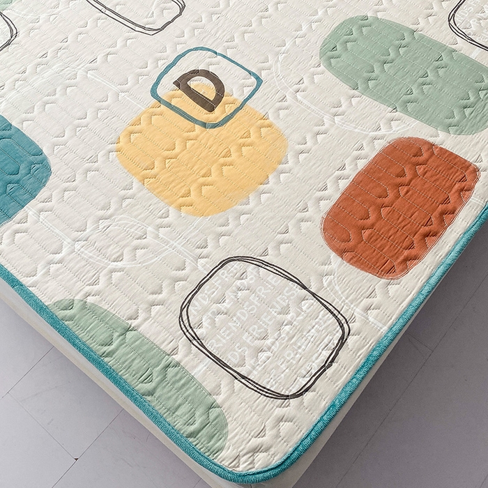 91家纺网 家纺一手货源 找家纺 恋绒家纺 2025新款一面棉一面绒全棉护理垫防水隔尿垫 玩转色块