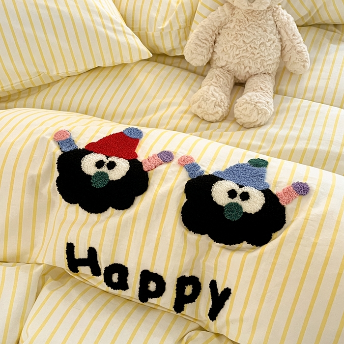 91家纺网 家纺一手货源 找家纺 （总）呗旺鹿 2024新款全棉13372毛巾绣四件套（可提供检测报告）