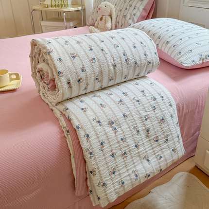 91家纺网 家纺一手货源 找家纺  (总)仟网汇 2024新款直播爆款泡泡棉夏被四件套