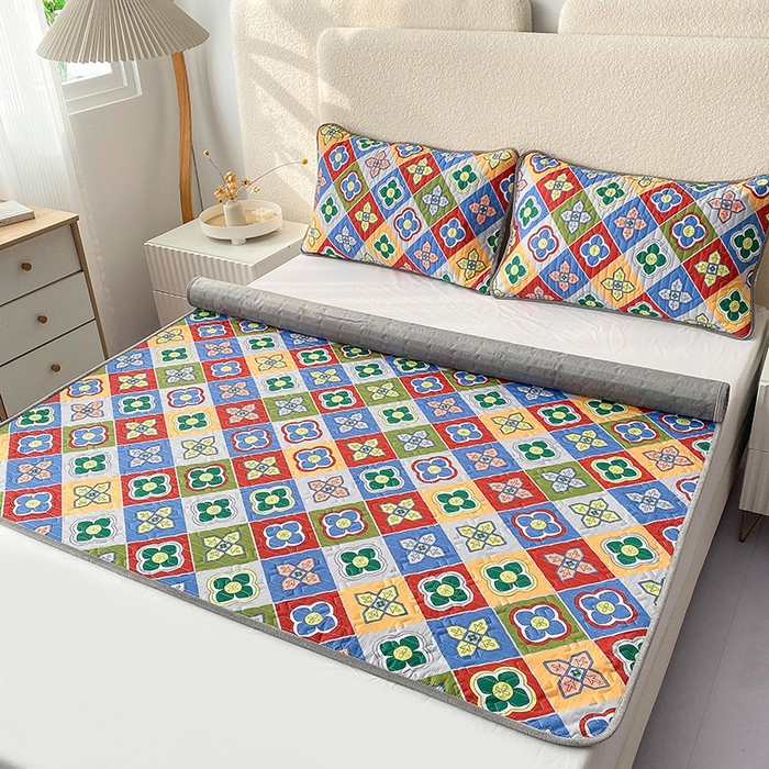 91家纺网 家纺一手货源 找家纺 恋绒家纺 2025新款一面棉一面绒全棉护理垫防水隔尿垫 克里特