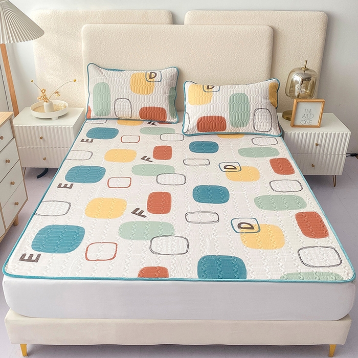 91家纺网 家纺一手货源 找家纺 恋绒家纺 2025新款一面棉一面绒全棉护理垫防水隔尿垫 玩转色块