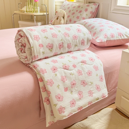 91家纺网 家纺一手货源 找家纺  (总)仟网汇 2024新款直播爆款泡泡棉夏被四件套